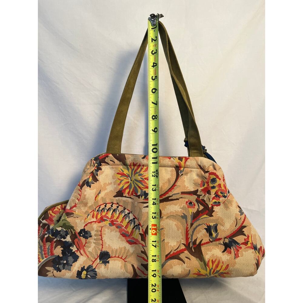 Atenti USA Made Large Floral Tapestry Satchel Handbag Purse - Picture 6 of 6
